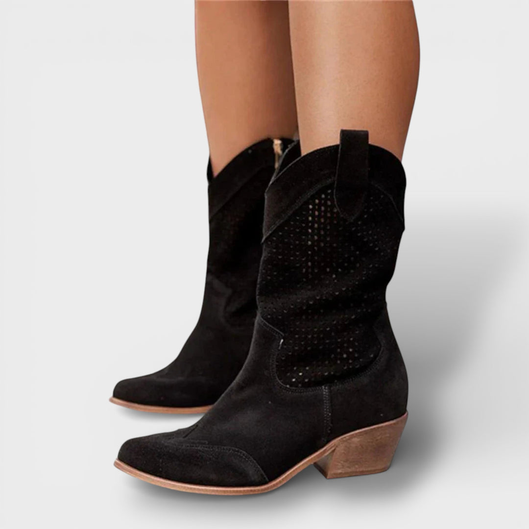 Botas Cowboy Mujer Cremallera Lateral