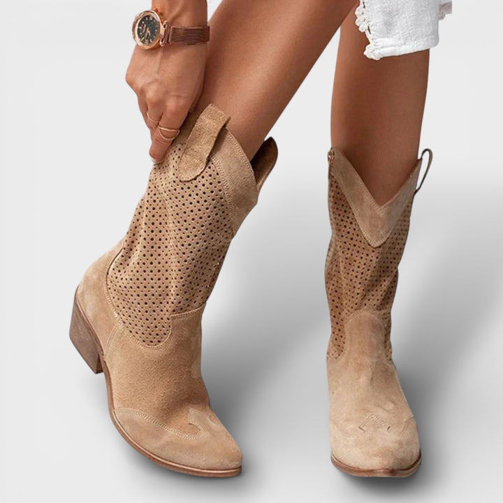 Botas Cowboy Mujer Cremallera Lateral