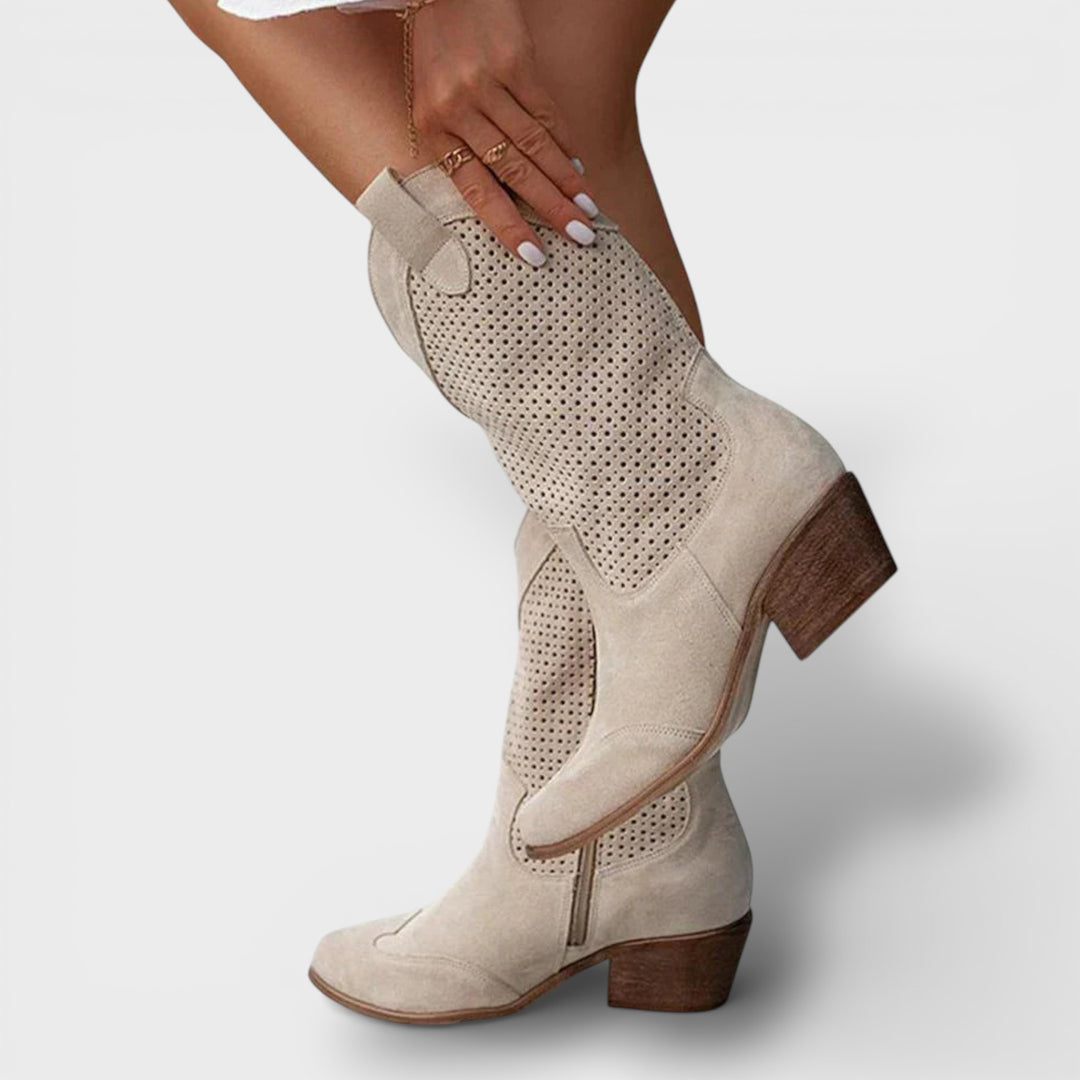 Botas Cowboy Mujer Cremallera Lateral