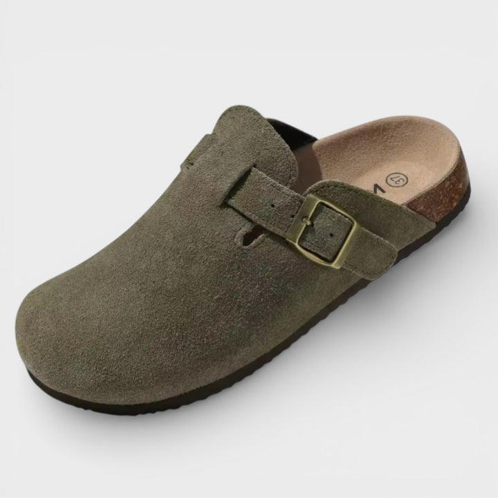 Zuecos Mujer Suela Corcho Hebilla