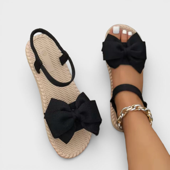 Sandalias Planas Lazo Mujer