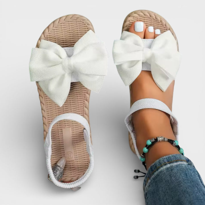 Sandalias Planas Lazo Mujer