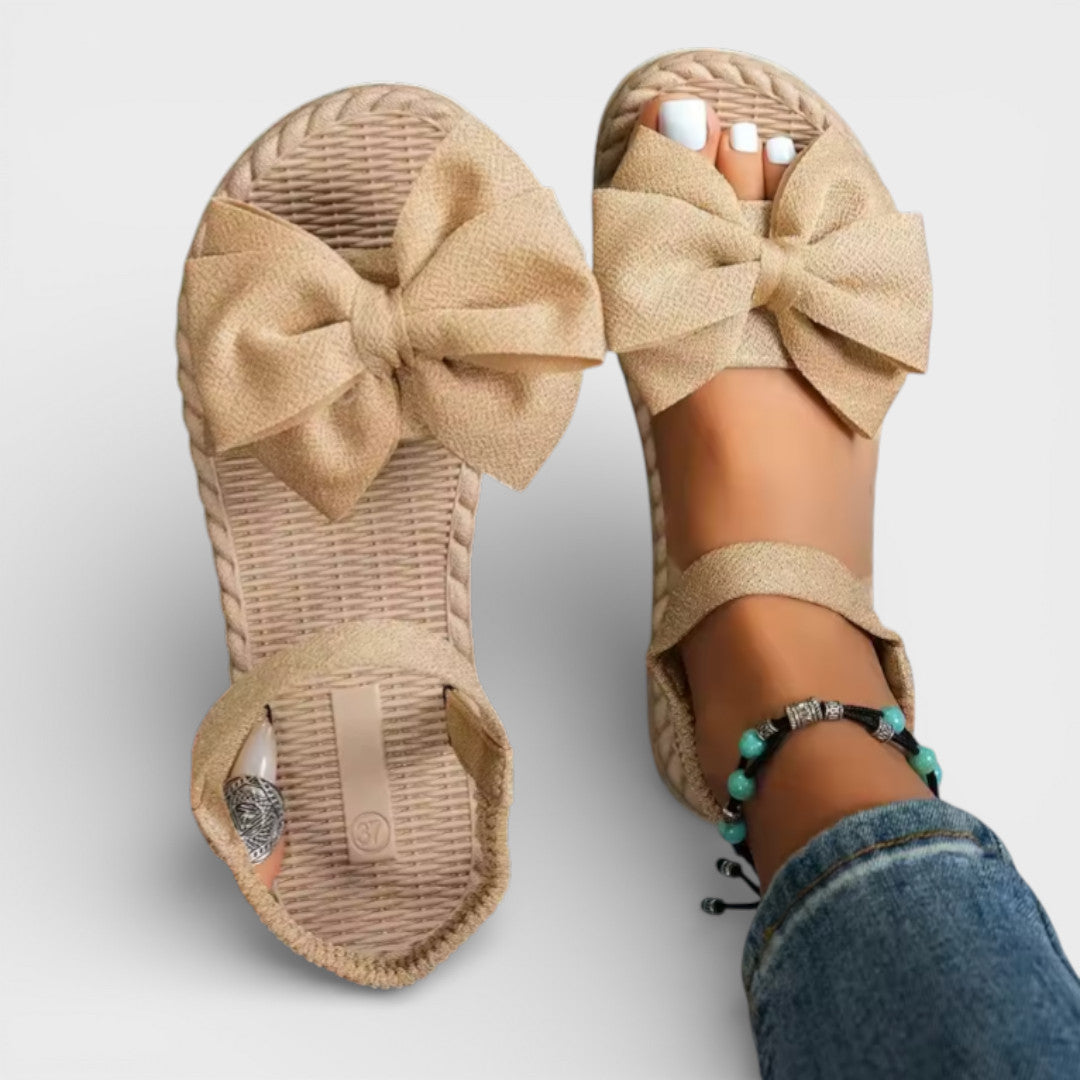 Sandalias Planas Lazo Mujer