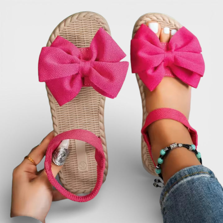 Sandalias Planas Lazo Mujer