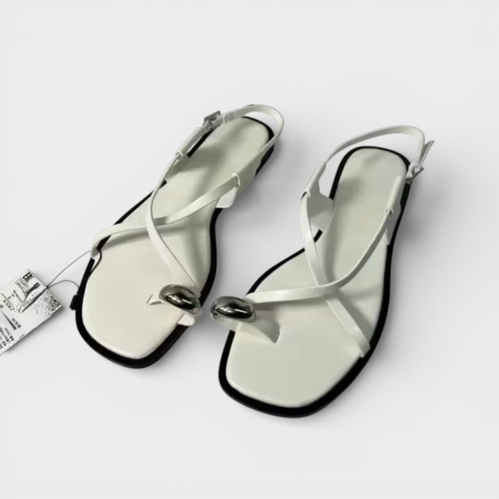 Sandalias Planas Mujer Correa Cruzada