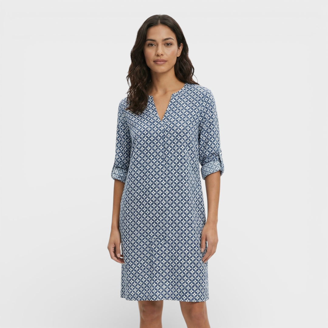 Vestido Mini Vintage Manga 3/4