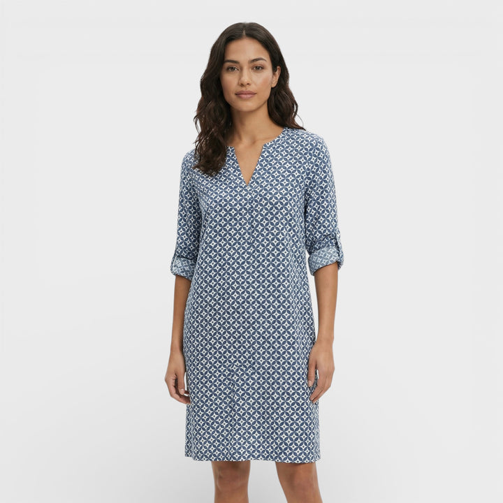 Vestido Mini Vintage Manga 3/4