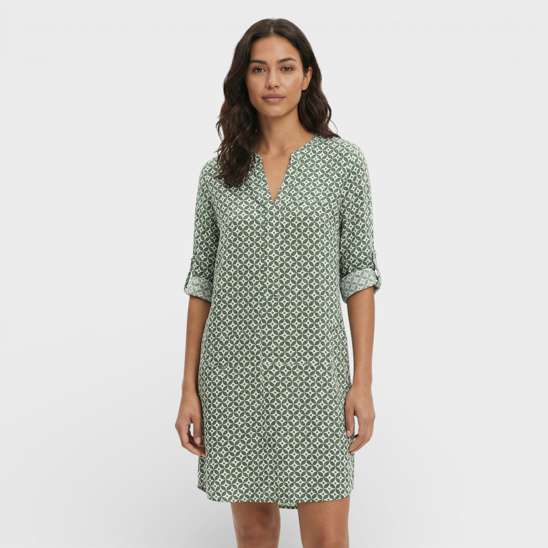 Vestido Mini Vintage Manga 3/4