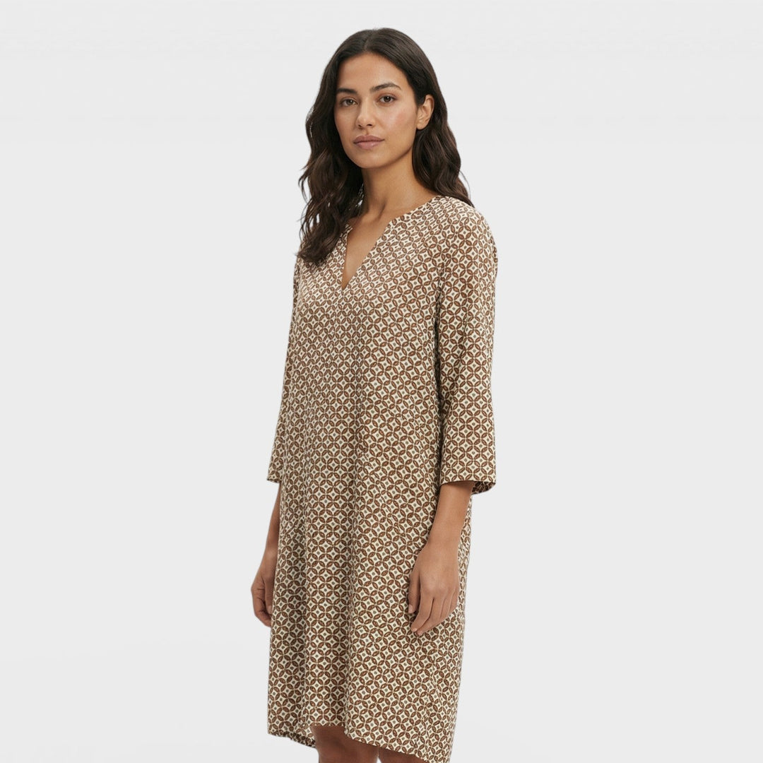 Vestido Mini Vintage Manga 3/4