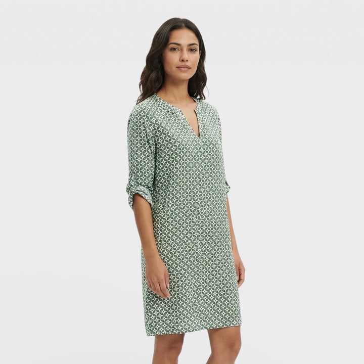 Vestido Mini Vintage Manga 3/4