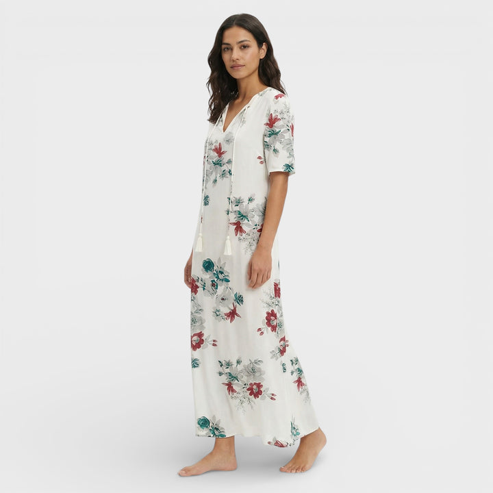 Vestido Maxi Boho Escote Pico