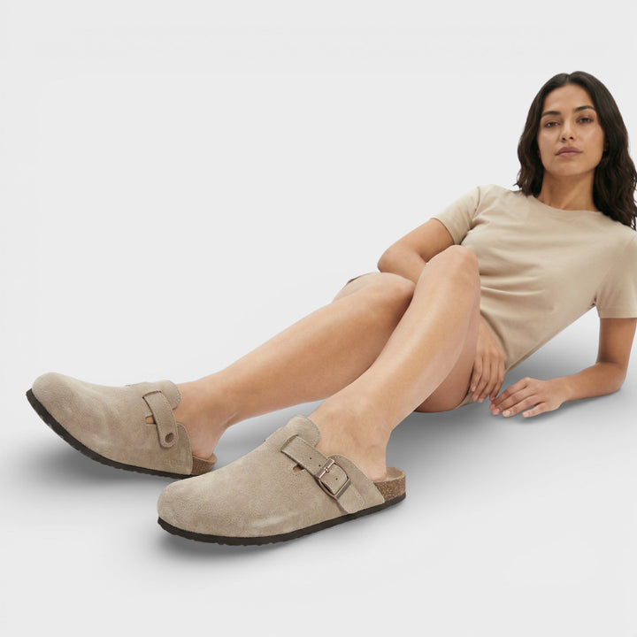 Zuecos Mujer Suela Corcho Hebilla