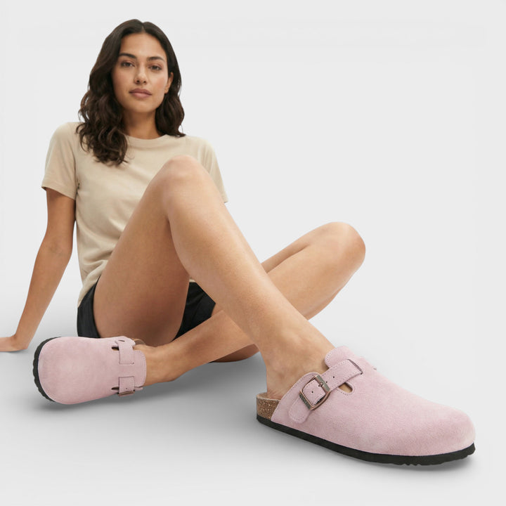 Zuecos Mujer Suela Corcho Hebilla