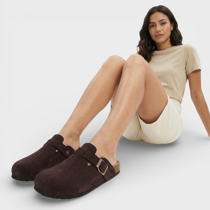 Zuecos Mujer Suela Corcho Hebilla