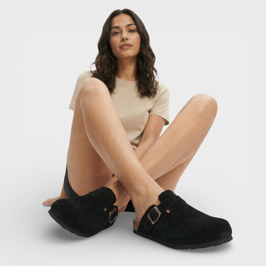 Zuecos Mujer Suela Corcho Hebilla