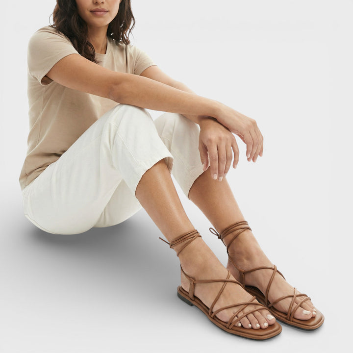 Sandalias Tiras Mujer Punta Cuadrada