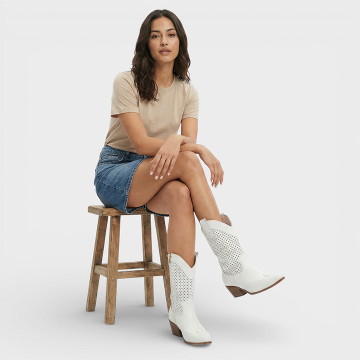 Botas Cowboy Mujer Cremallera Lateral