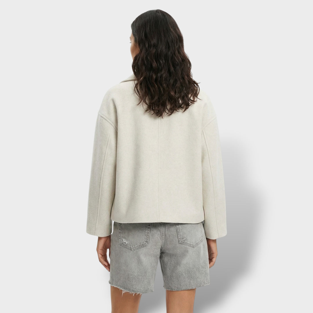 Abrigo Corto De Lana Doble Botonadura