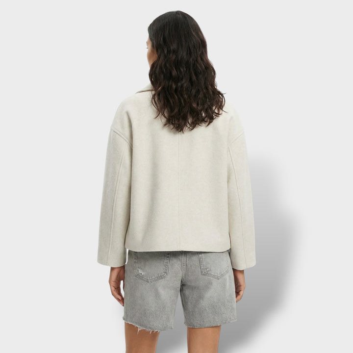 Abrigo Corto De Lana Doble Botonadura