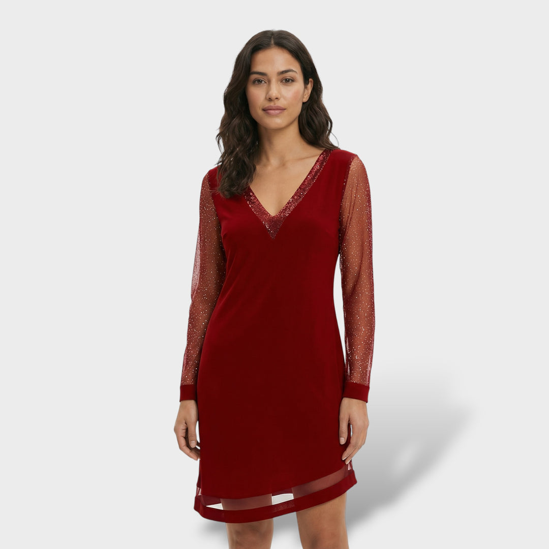 Vestido Midi Elegante Escote En V
