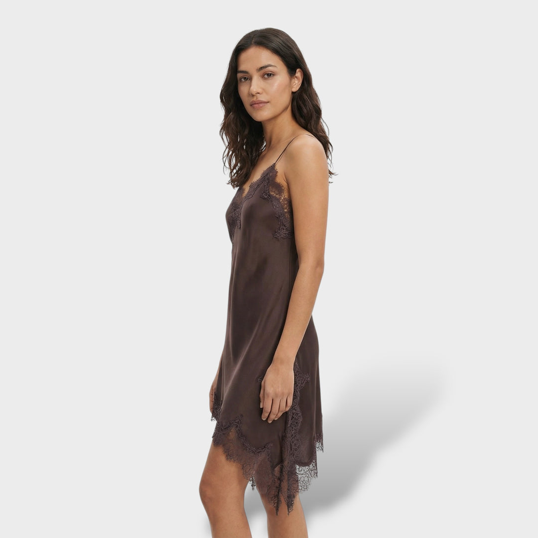 Vestido Mini Encaje Espalda Descubierta