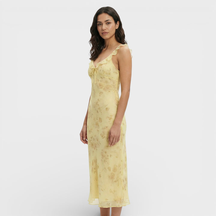 Vestido Maxi Floral Espalda Abierta