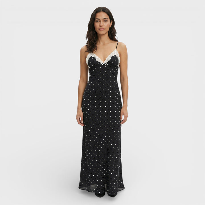 Vestido Largo Encaje Espalda Abierta