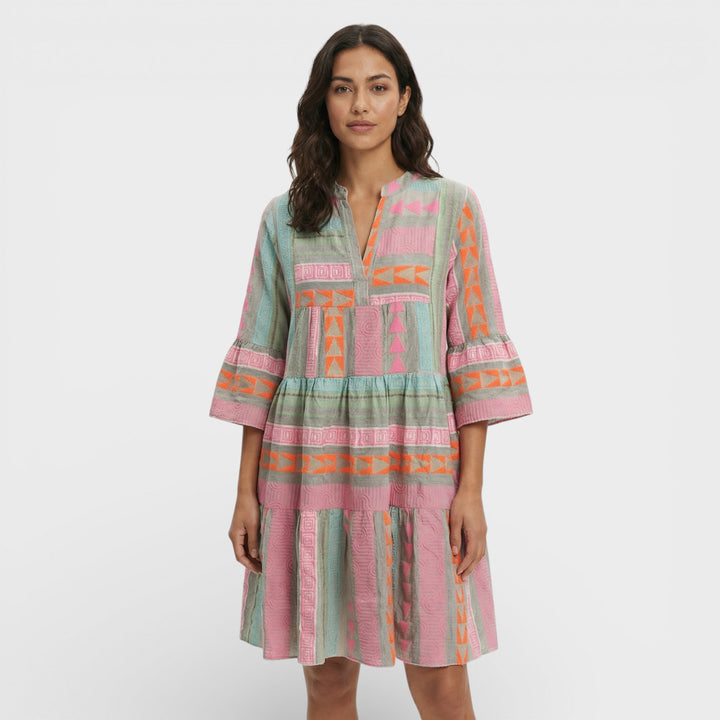 Vestido Boho Mujer Estampado Fluido