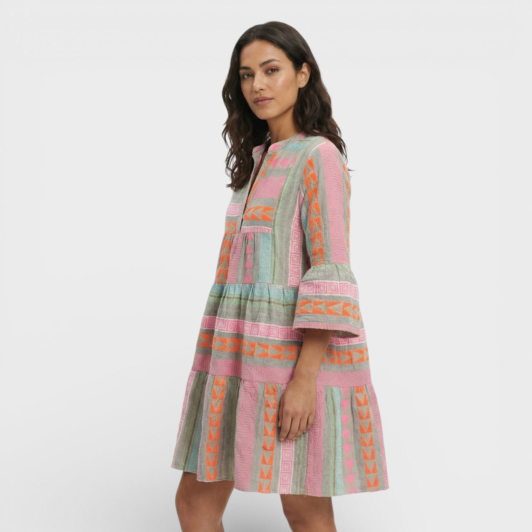 Vestido Boho Mujer Estampado Fluido