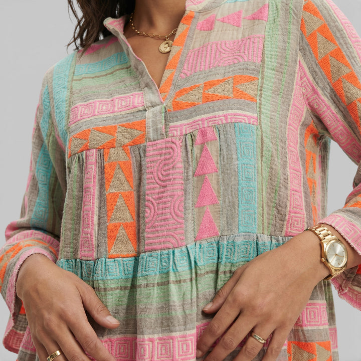 Vestido Boho Mujer Estampado Fluido