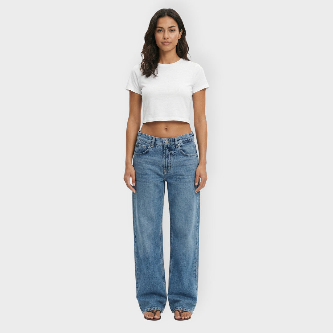 Vaqueros Cintura Baja Mujer Estrella