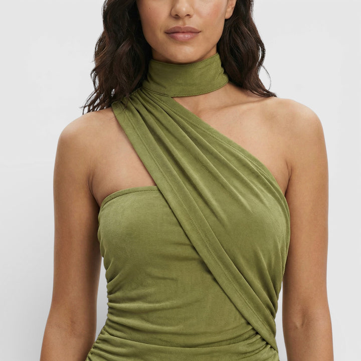 Vestido Maxi Halter Espalda Descubierta