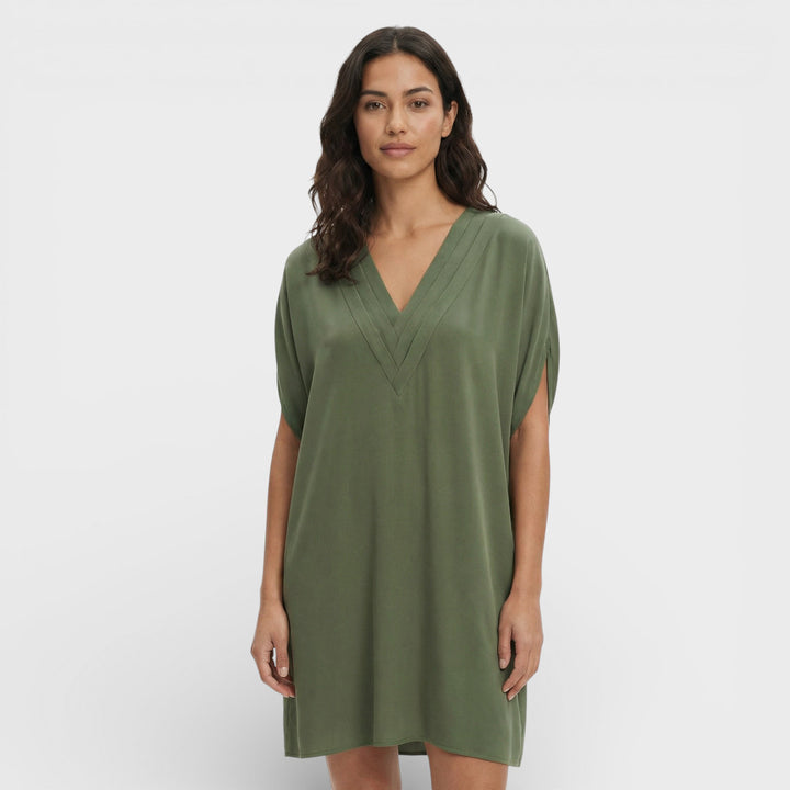 Vestido Elegante Mangas Abertas Mujer