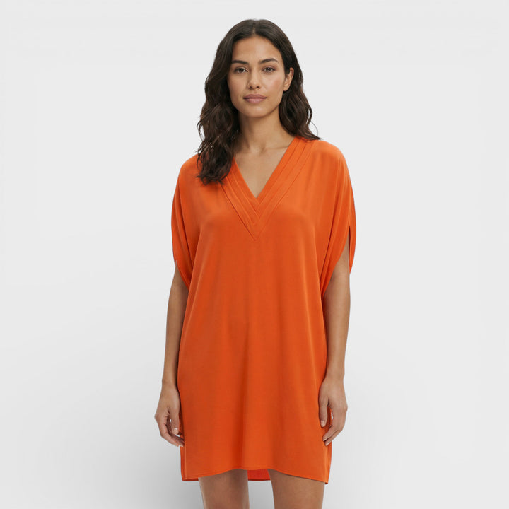 Vestido Elegante Mangas Abertas Mujer