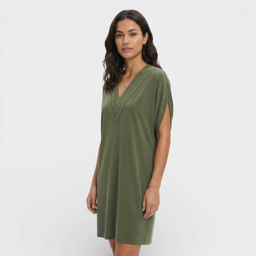 Vestido Elegante Mangas Abertas Mujer