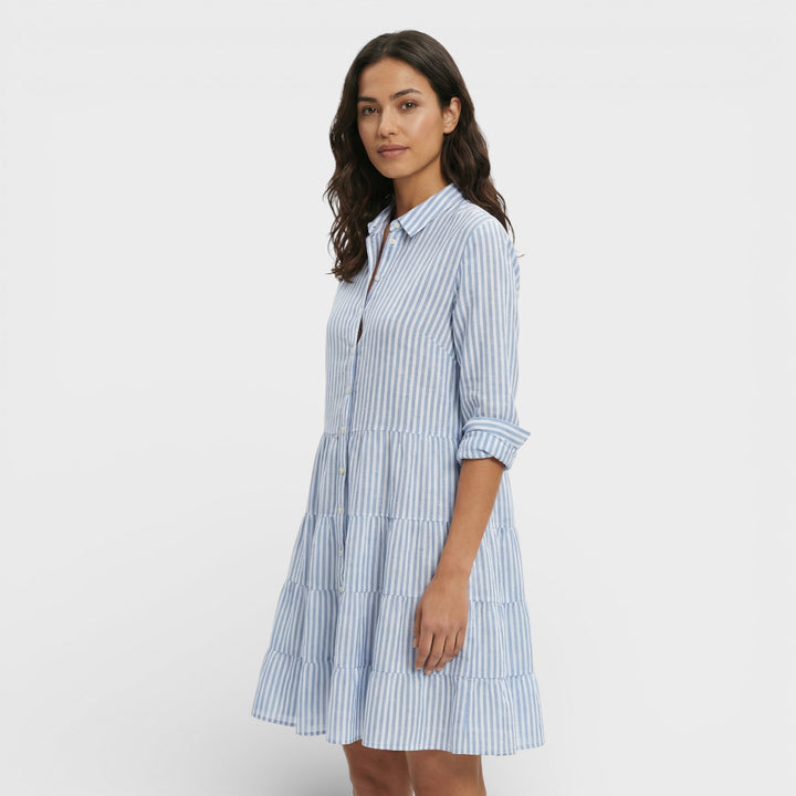 Vestido Midi Rayas Mujer Fluido