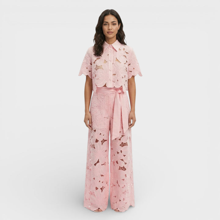 Conjunto Elegante Mujer Camisa Pantalón