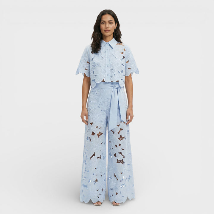 Conjunto Elegante Mujer Camisa Pantalón