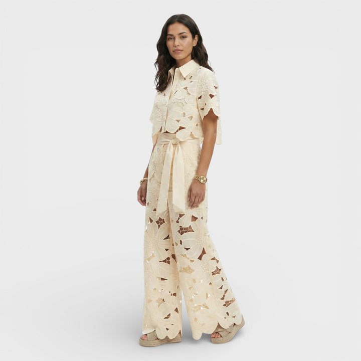 Conjunto Elegante Mujer Camisa Pantalón