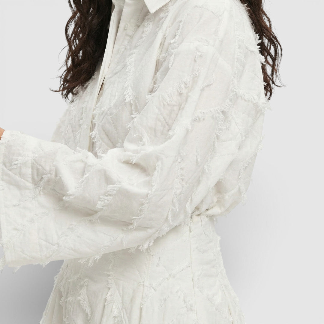 Conjunto Blanco Mujer Camisa Falda