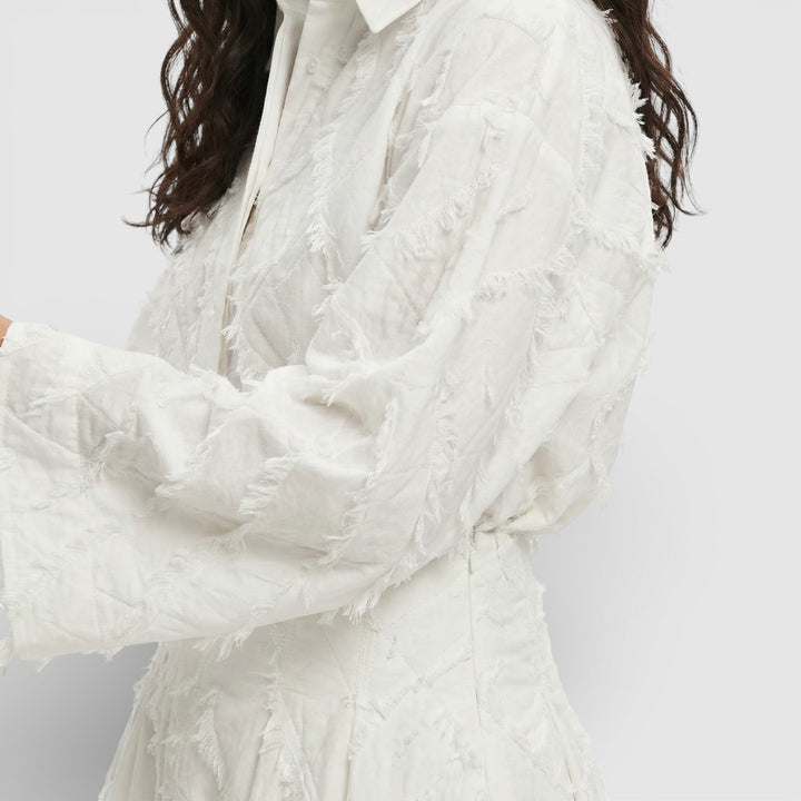 Conjunto Blanco Mujer Camisa Falda