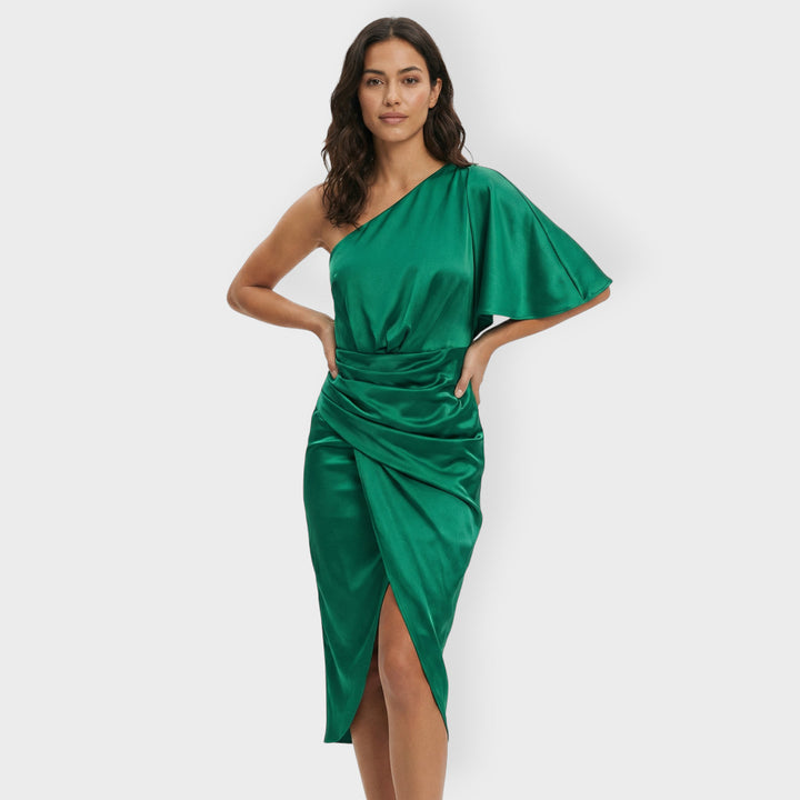 Vestido Fiesta Mujer Un Hombro