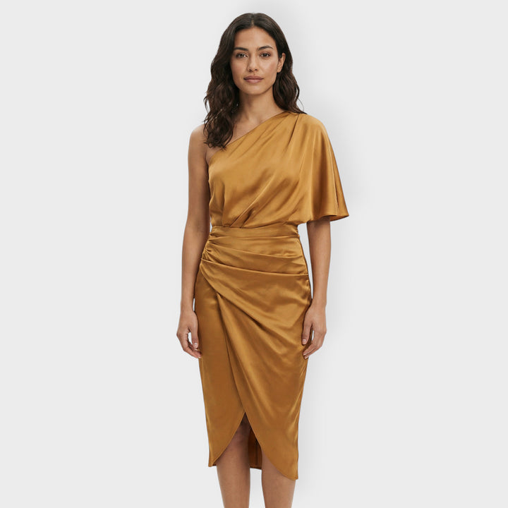 Vestido Fiesta Mujer Un Hombro