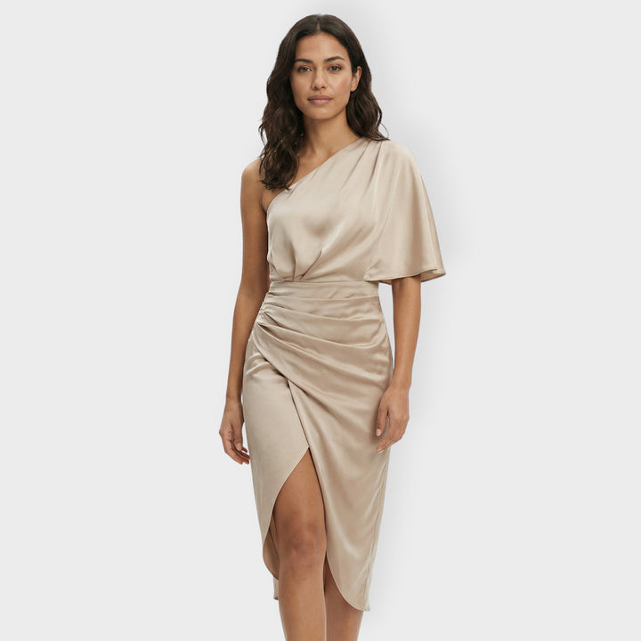 Vestido Fiesta Mujer Un Hombro