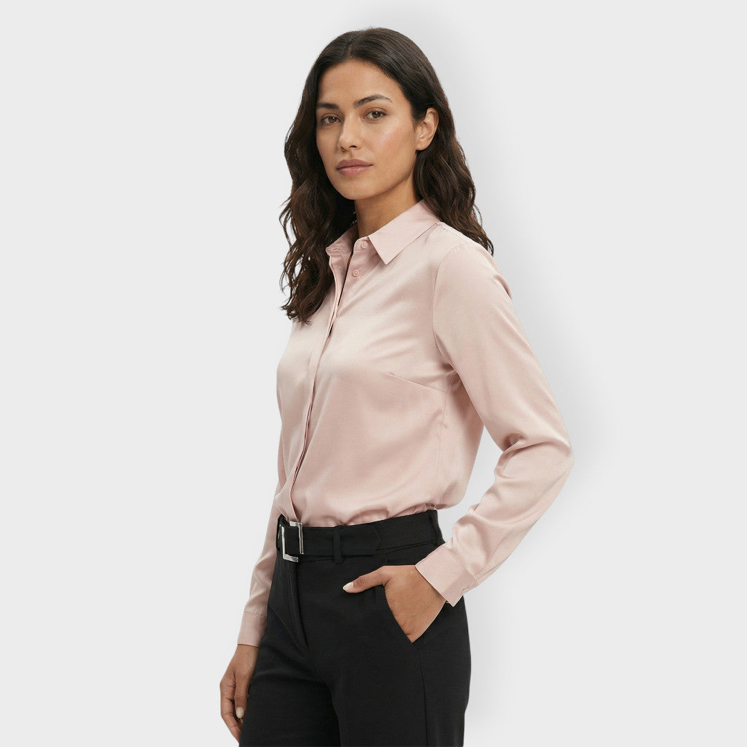 Camisa Blanca Mujer Elegante Trabajo