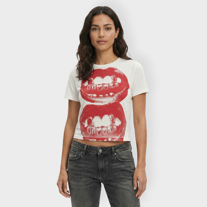 Camiseta Estampada Mujer Manga Corta