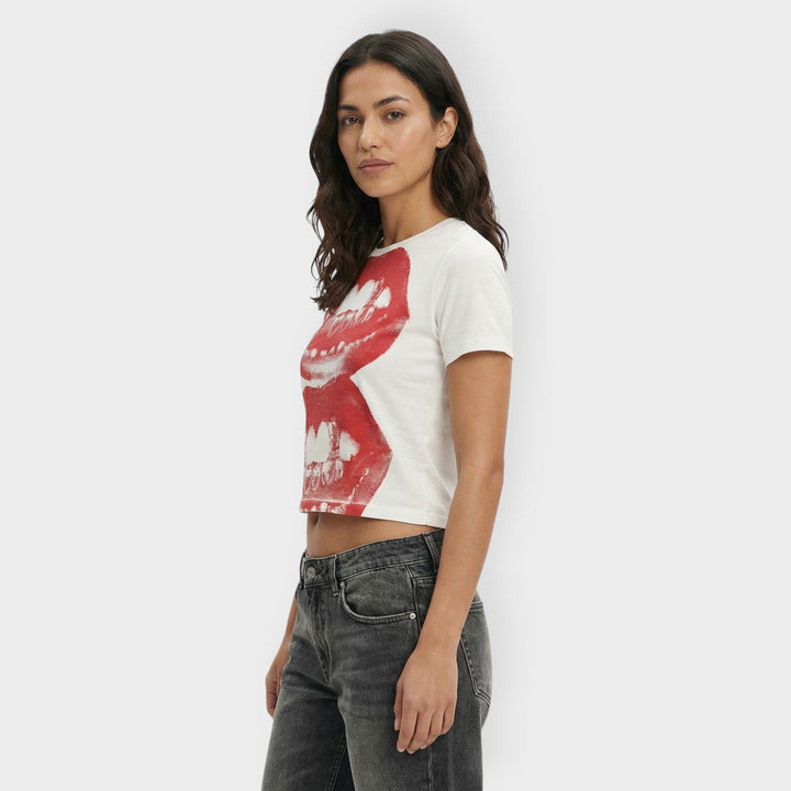 Camiseta Estampada Mujer Manga Corta