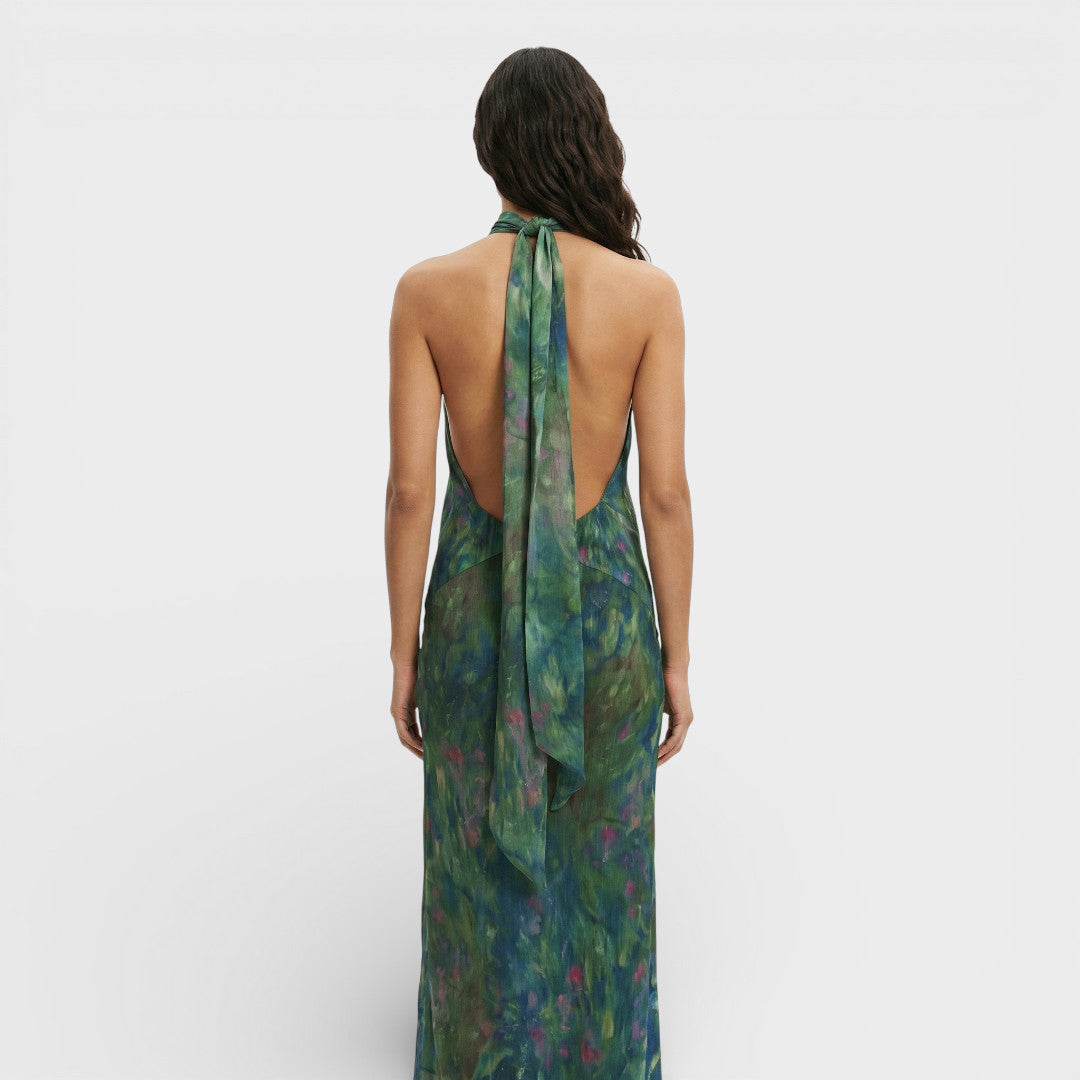 Vestido Largo Fiesta Estampado Artístico