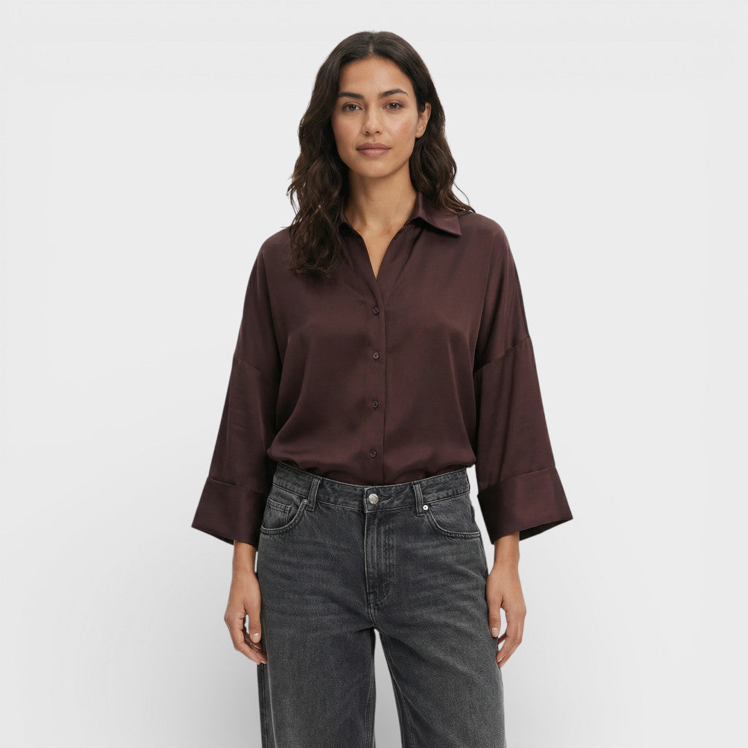 Camisa Mujer Manga Ancha