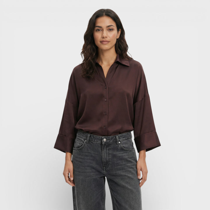 Camisa Mujer Manga Ancha